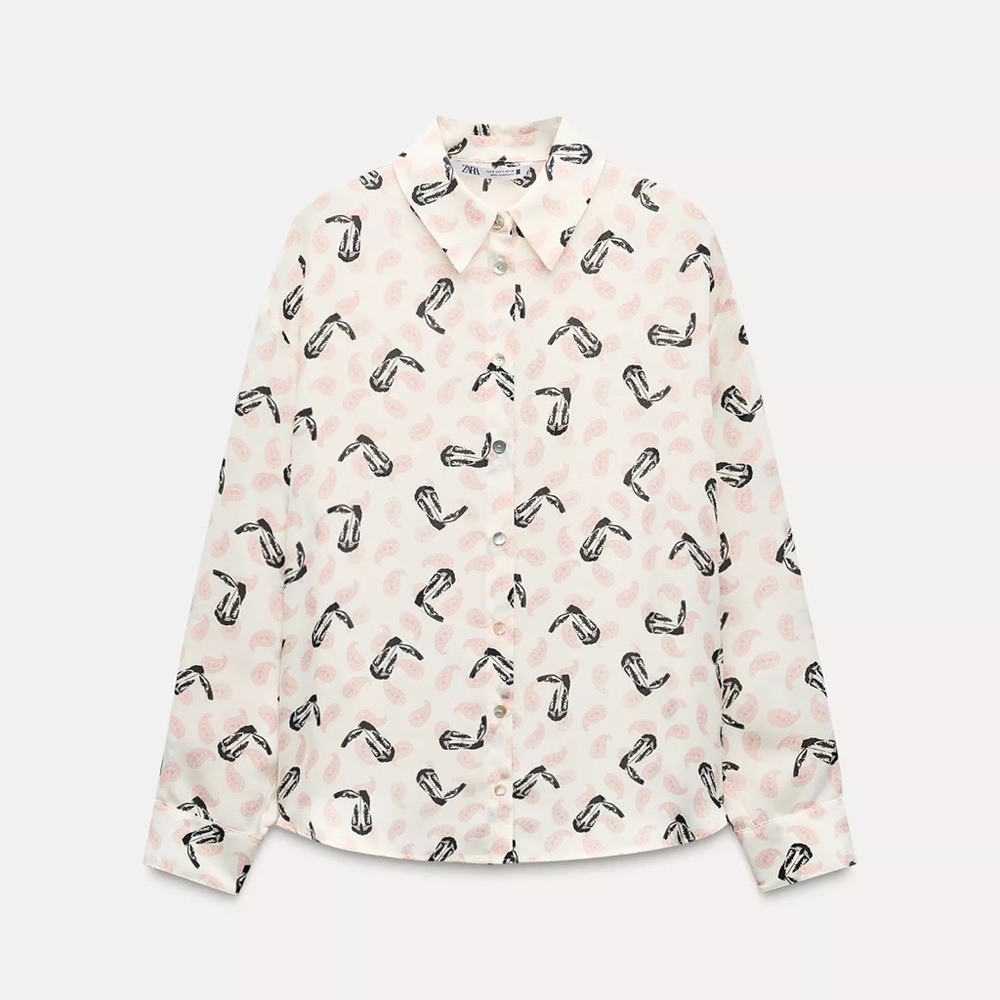 Zara - Cowgirl Boots Button-Up Shirt